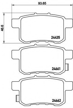 P28 072 BREMBO (Германия) Колодки гальмівні дискові, к-кт. BREMBO