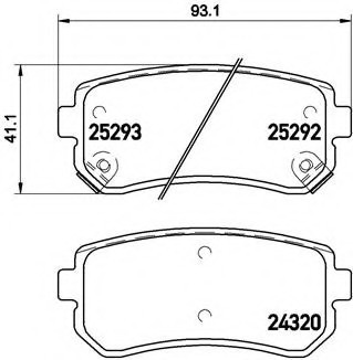 P30 051 BREMBO (Германия) Колодки тормозные дисковые, к-кт. BREMBO