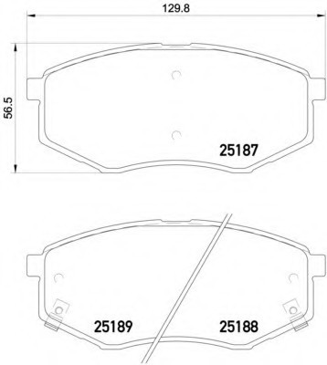 P30 055 BREMBO (Германия) Колодки тормозные дисковые, к-кт. BREMBO