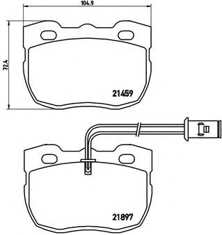 P44 004 BREMBO (Германия) Колодки тормозные дисковые, к-кт. BREMBO