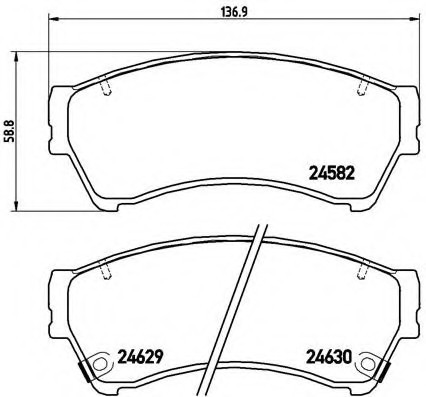 P49 039 BREMBO (Германия) Колодки гальмівні дискові, к-кт. BREMBO