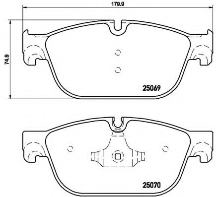 P61 115 BREMBO (Германия) Колодки гальмівні дискові, к-кт. BREMBO