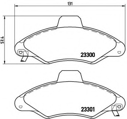 P24 045 BREMBO (Германия) Колодки тормозные дисковые, к-кт. BREMBO