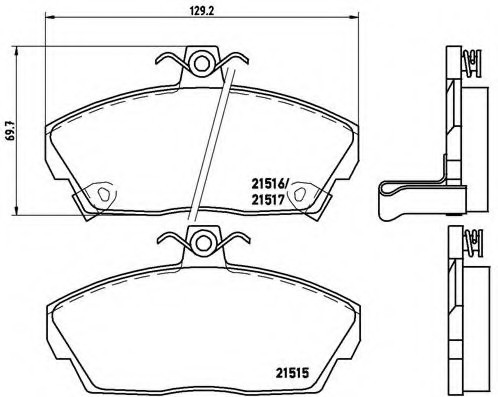 P28 020 BREMBO (Германия) Колодки гальмівні дискові, к-кт. BREMBO