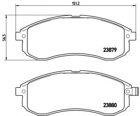 P54 033 BREMBO (Германия) Колодки гальмівні дискові, к-кт. BREMBO