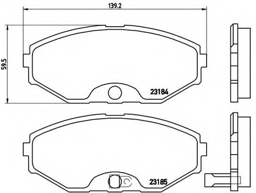 P56 045 BREMBO (Германия) Колодки гальмівні дискові, к-кт. BREMBO