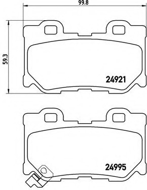 P56 095 BREMBO (Германия) Колодки гальмівні дискові, к-кт. BREMBO