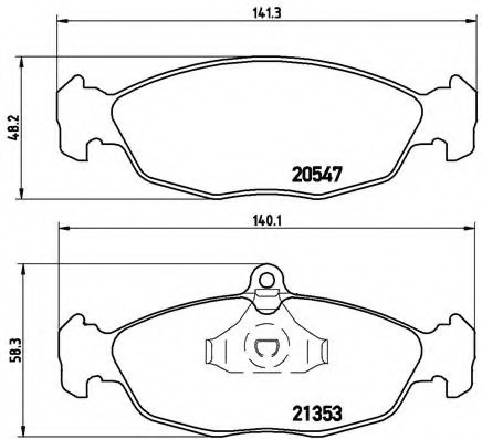 P59 011 BREMBO (Германия) Колодки тормозные дисковые, к-кт. BREMBO