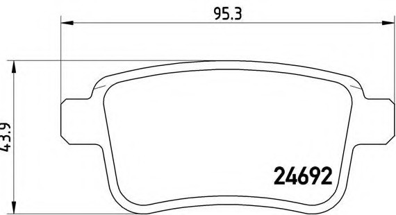 P68 043 BREMBO (Германия) Колодки гальмівні дискові, к-кт. BREMBO