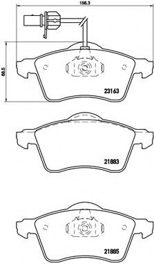 P85 049 BREMBO (Германия) Колодки гальмівні дискові, к-кт. BREMBO