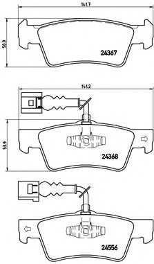 P85 068 BREMBO (Германия) Колодки гальмівні дискові, к-кт. BREMBO