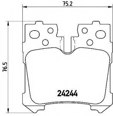 P83 076 BREMBO (Германия) Колодки тормозные дисковые, к-кт. BREMBO