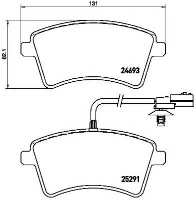 P68 058 BREMBO (Германия) Колодки гальмівні дискові, к-кт. BREMBO