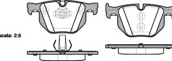 0381.61 Remsa Колодка гальм. BMW X5 задн. (пр-во REMSA)