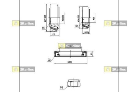 LO 00802 Starline Подшипник ступицы колеса, к-кт. STARLINE