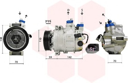 0300K029 Van Wezel Компрессор кондиционера AUDI (Van Wezel)