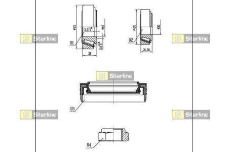 LO 03430 Starline Подшипник ступицы колеса, к-кт. STARLINE