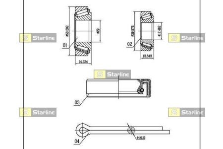 LO 03519 Starline Подшипник ступицы колеса, к-кт. STARLINE