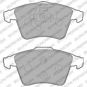 LP2224 DELPHI Тормозные колодки, дисковые. LP2224 DELPHI