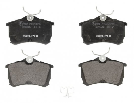 LP1626 DELPHI Тормозные колодки, дисковые. LP1626 DELPHI