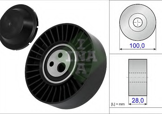 Натяжной ролик, поликлиновой ремень INA 531 0635 20