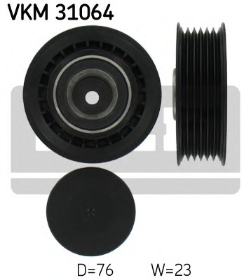 VKM 31064 SKF Натяжной ролик, поликлиновой ремень SKF