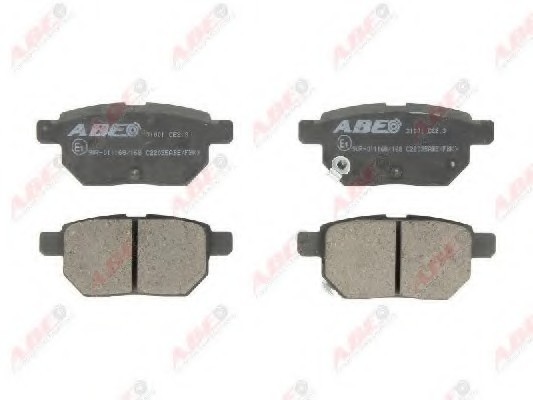 C22035ABE ABE (Польша) Колод. гальм. зад. Toyota Corolla 02->, Auris 07-,Urban Cruiser 09-,Verso S, Prius, Yaris  (ABE)