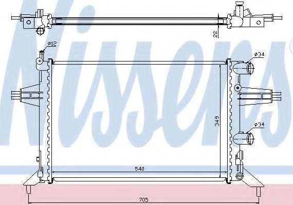 63016 NISSENS (Дания) Радиатор охлаждения OPEL (пр-во Nissens)