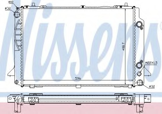 60467A NISSENS (Дания) Радиатор охлаждения AUDI (пр-во Nissens)