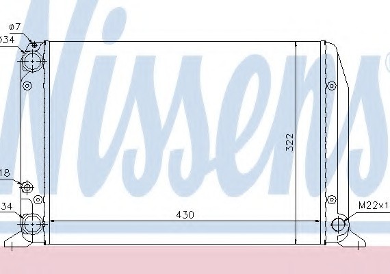 604611 NISSENS (Дания) Радиатор охлаждения AUDI (пр-во Nissens)