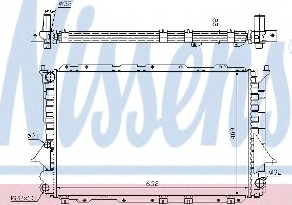 60458 NISSENS (Дания) Радиатор охлаждения AUDI (пр-во Nissens)