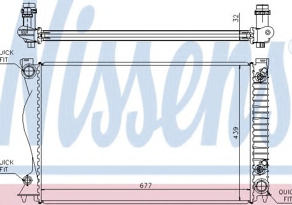 60236A NISSENS (Дания) Радиатор охлаждения AUDI (пр-во Nissens)