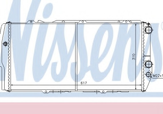 604781 NISSENS (Дания) Радиатор охлаждения AUDI (пр-во Nissens)