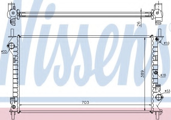 62021A NISSENS (Дания) Радиатор охлаждения FORD (пр-во Nissens)