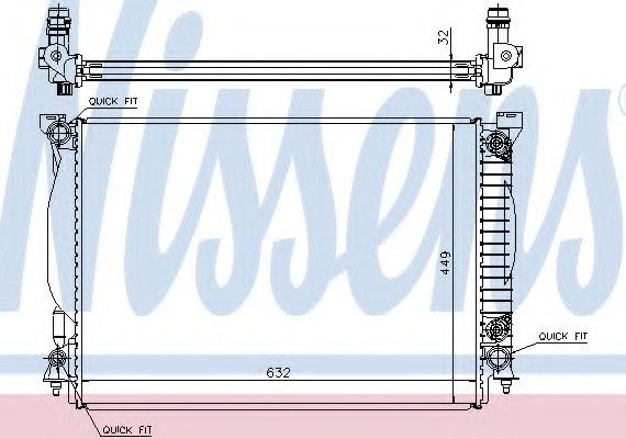 60307A NISSENS (Дания) Радиатор охлаждения AUDI (пр-во Nissens)