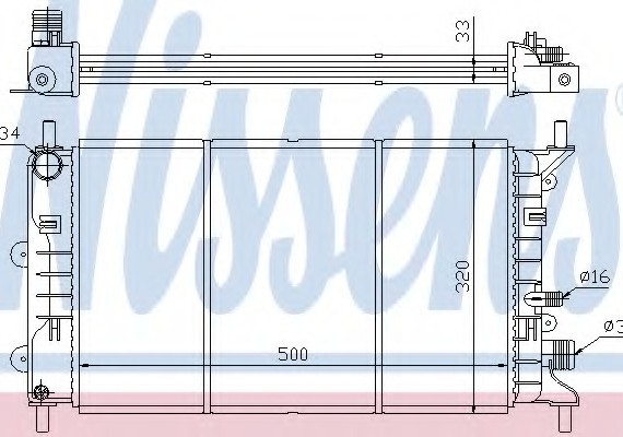 621621 NISSENS (Дания) Радиатор охлаждения FORD (пр-во Nissens)