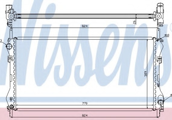 62046A NISSENS (Дания) Радиатор охлаждения FORD (пр-во Nissens)