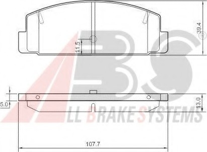 37382 ABS Колодка гальм. MAZDA 6 задн. (пр-во ABS)