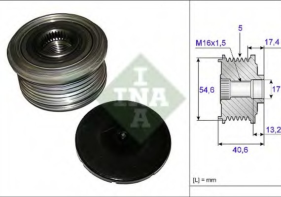 535 0109 10 INA (Germany) Механизм свободного хода генератора INA