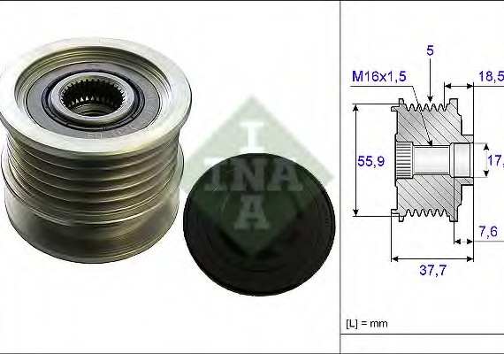 535 0169 10 INA (Germany) Механизм свободного хода генератора INA
