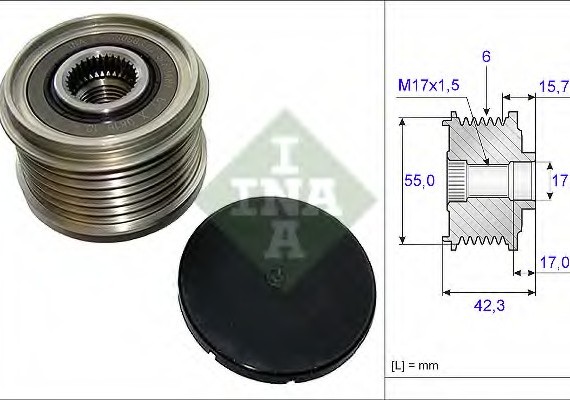 535 0154 10 INA (Germany) Механизм свободного хода генератора INA