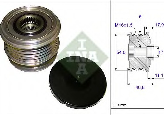 535 0121 10 INA (Germany) Механизм свободного хода генератора INA