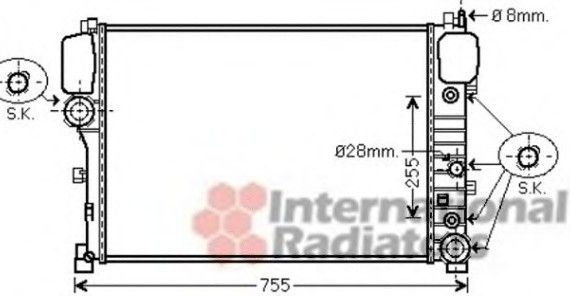 30002447 Van Wezel Радиатор MBW221 S-Cl AT 05- (Van Wezel)