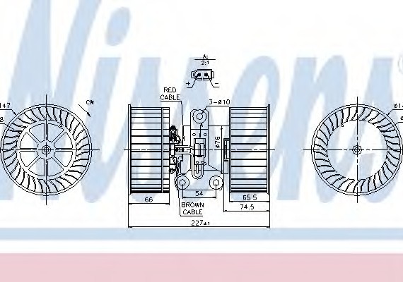 87114 NISSENS (Дания) Вентилятор салона BMW 5 (пр-во Nissens)