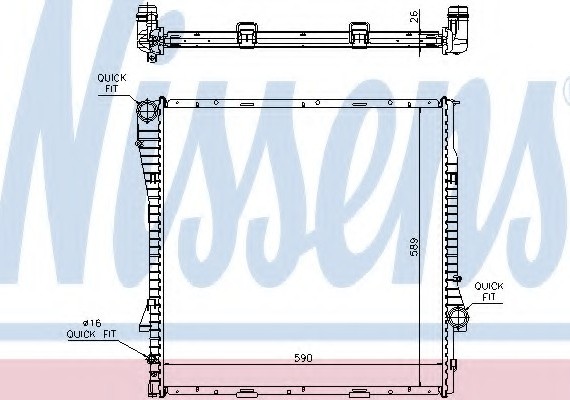 60788A NISSENS (Дания) Радиатор охлаждения BMW (пр-во Nissens)