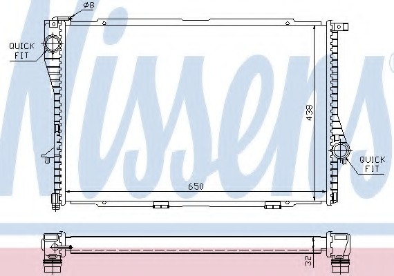 60648A NISSENS (Дания) Радиатор охлаждения BMW (пр-во Nissens)