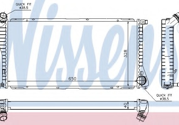 60634A NISSENS (Дания) Радиатор охлождения BMW (пр-во Nissens)