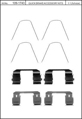 109-1743 QUICK BRAKE Р/к дисковых тормозов. колодок QUICK BRAKE