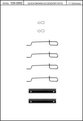 109-0992 QUICK BRAKE Р/к дисковых тормозов. колодок QUICK BRAKE