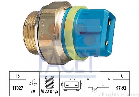 7.5145 FACET Термодатчик включення ветилятора FACET